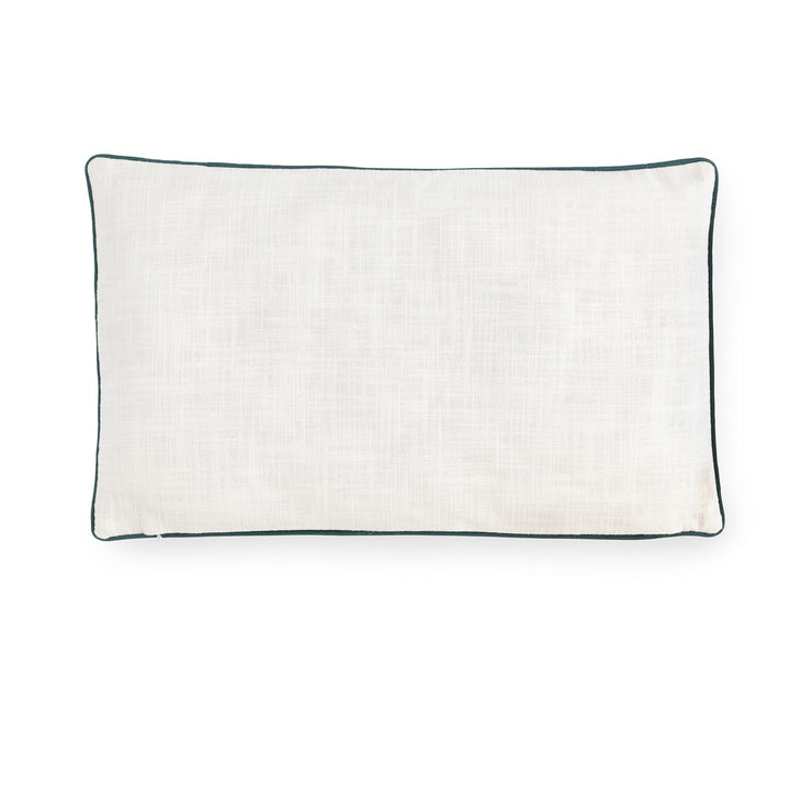 "Let's Get Lost" Appliqued Cotton Pillow