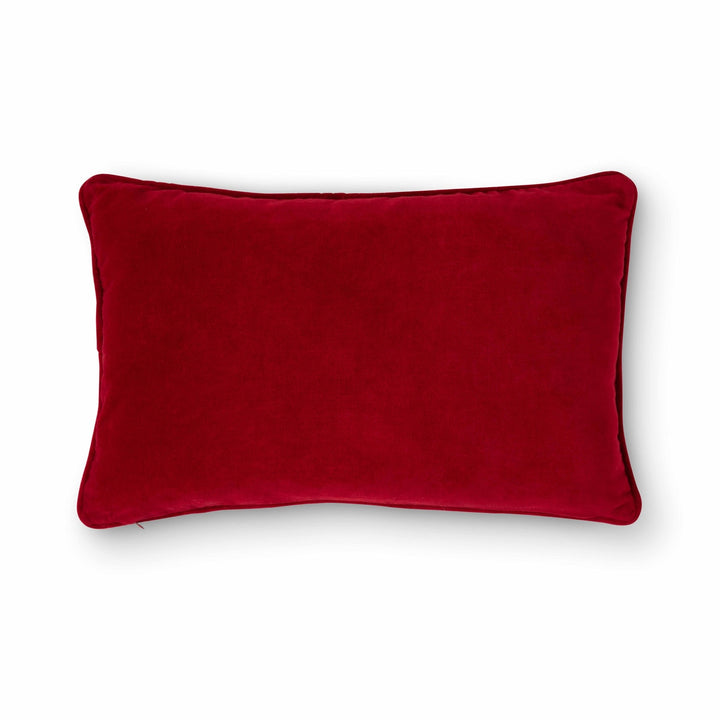 Snowflake Embroidered Cotton Pillow