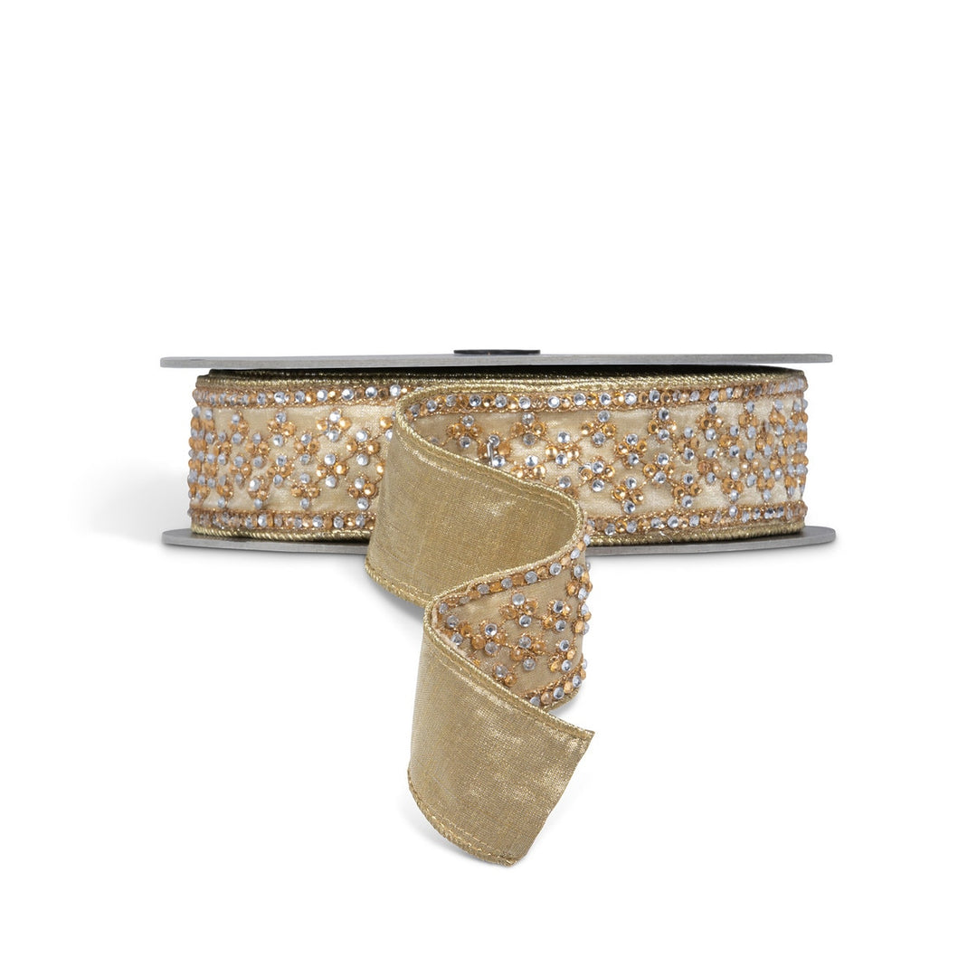 Beaded Brocade Ribbon, 10 Yard Bolt