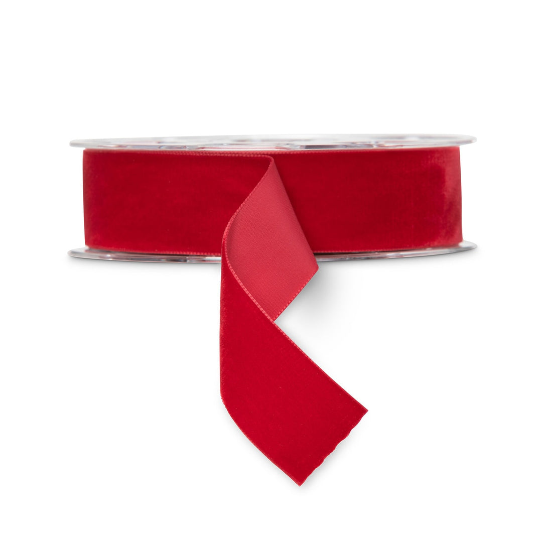 Swiss Velvet Scarlet Ribbon, 1.5"W