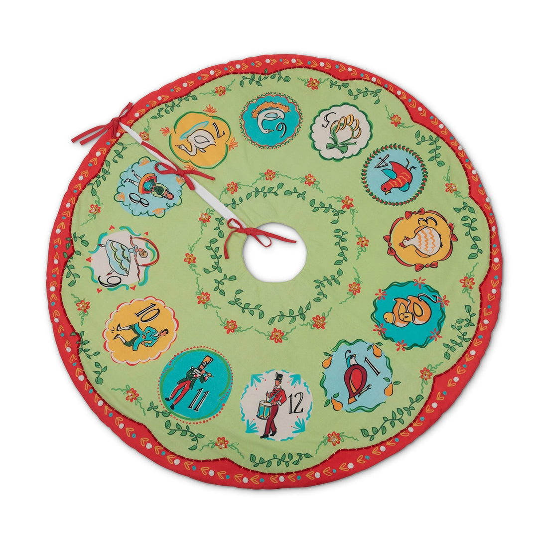 12 Days of Christmas Embroidered Tree Skirt