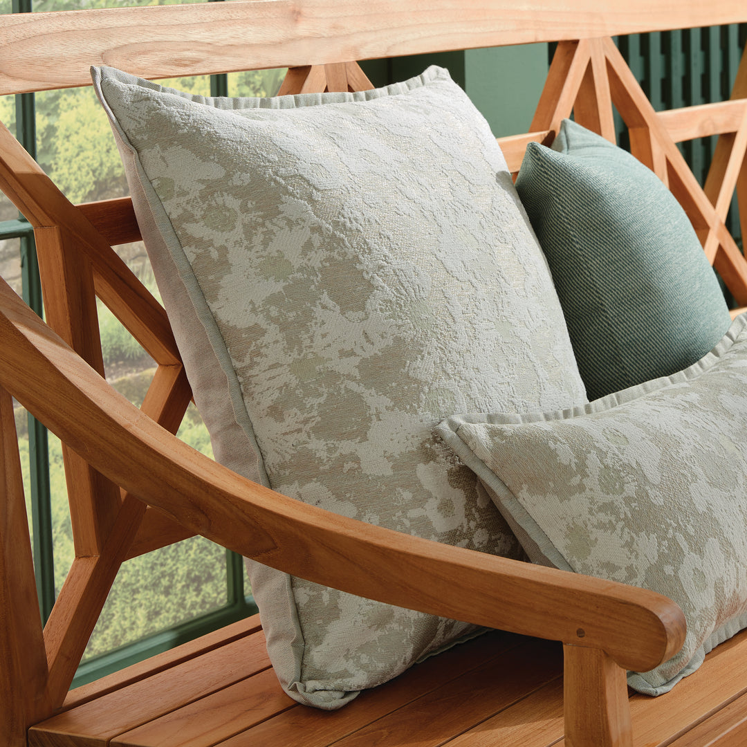 Sofia Square Indoor-Outdoor Pillow 24", Green