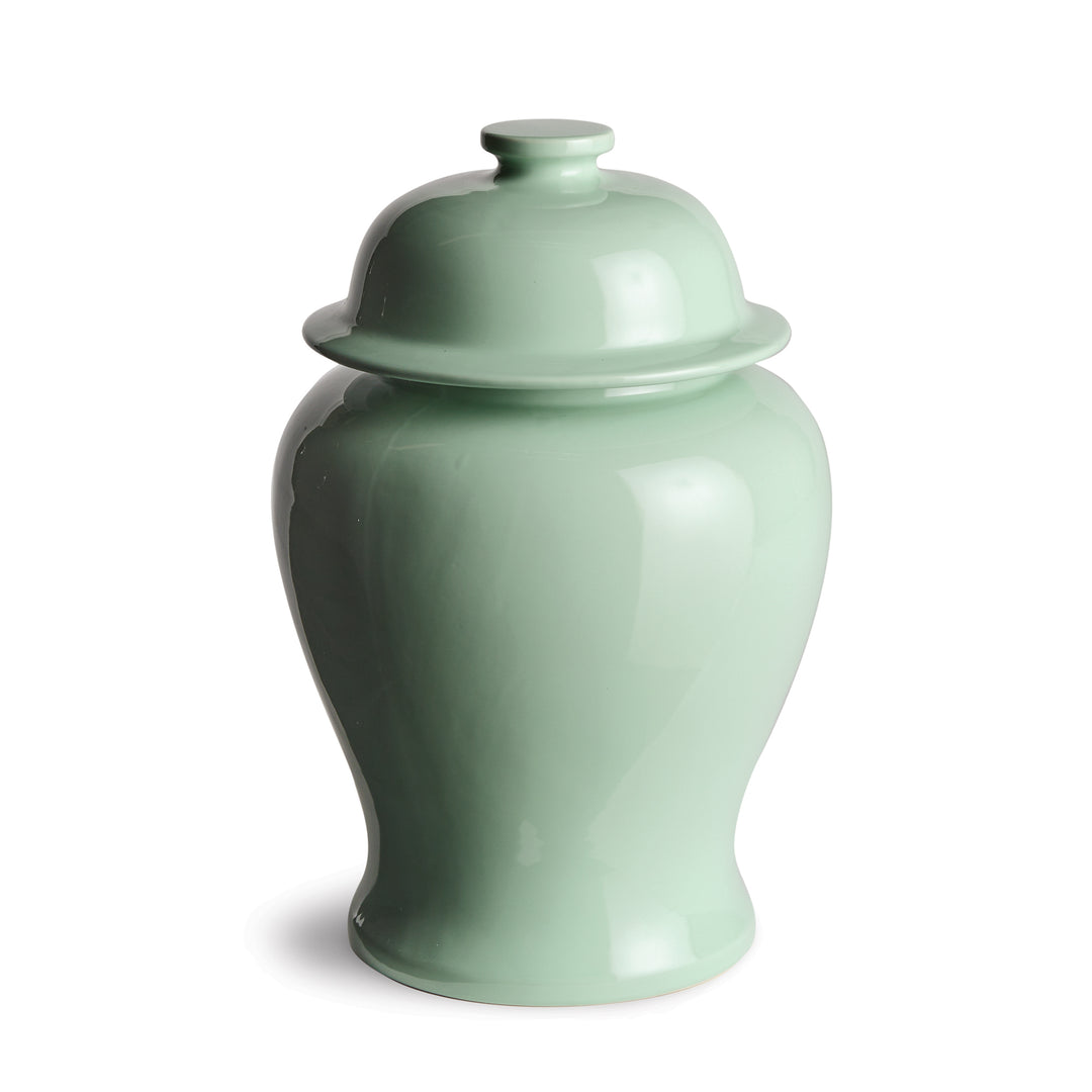 Koa Wide Lidded Ginger Jar Small, Green