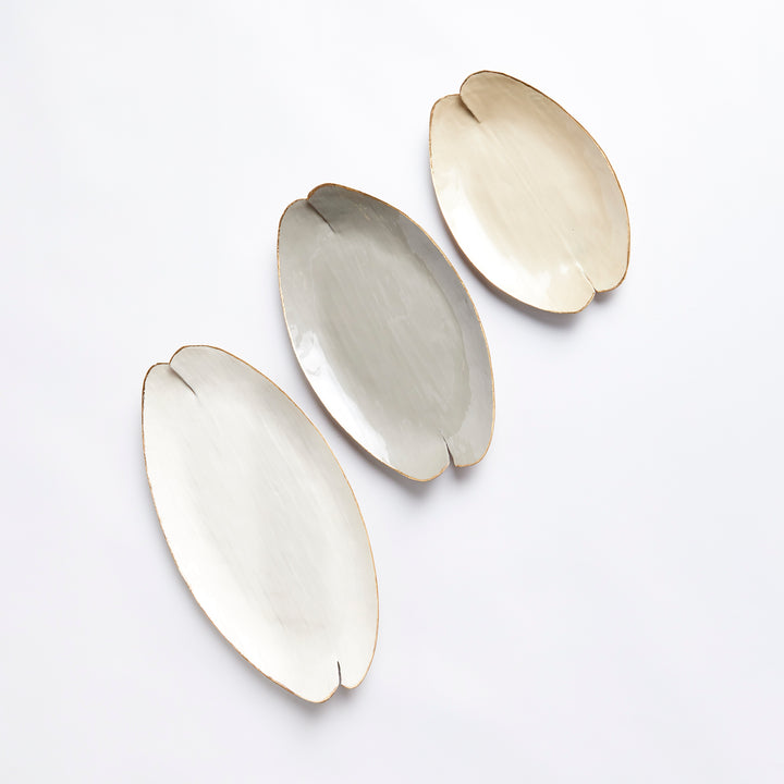 Camden Decorative Trays, Set Of 3, Cream