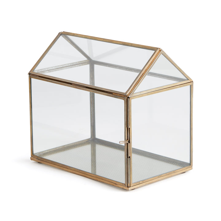 Cottage Terrarium Large, Brass