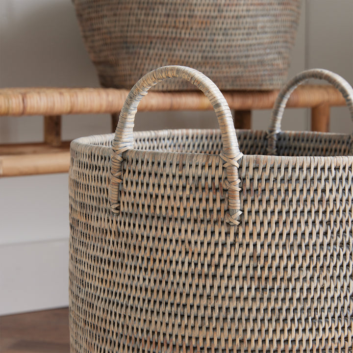 Burma Rattan Orchard Baskets, Set Of 2