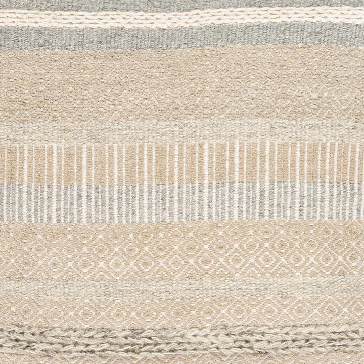 Bancroft Ivory Handwoven Textured Pouf