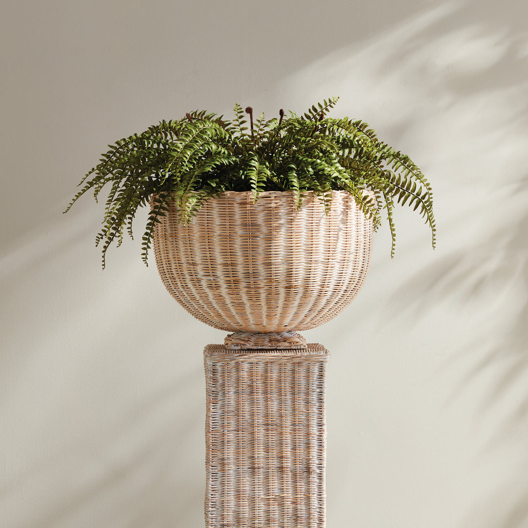 Charleston Rattan Footed Bowl