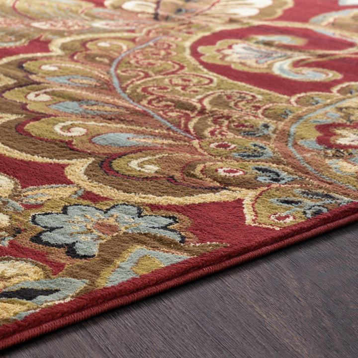 Beedeville Red Floral Rug