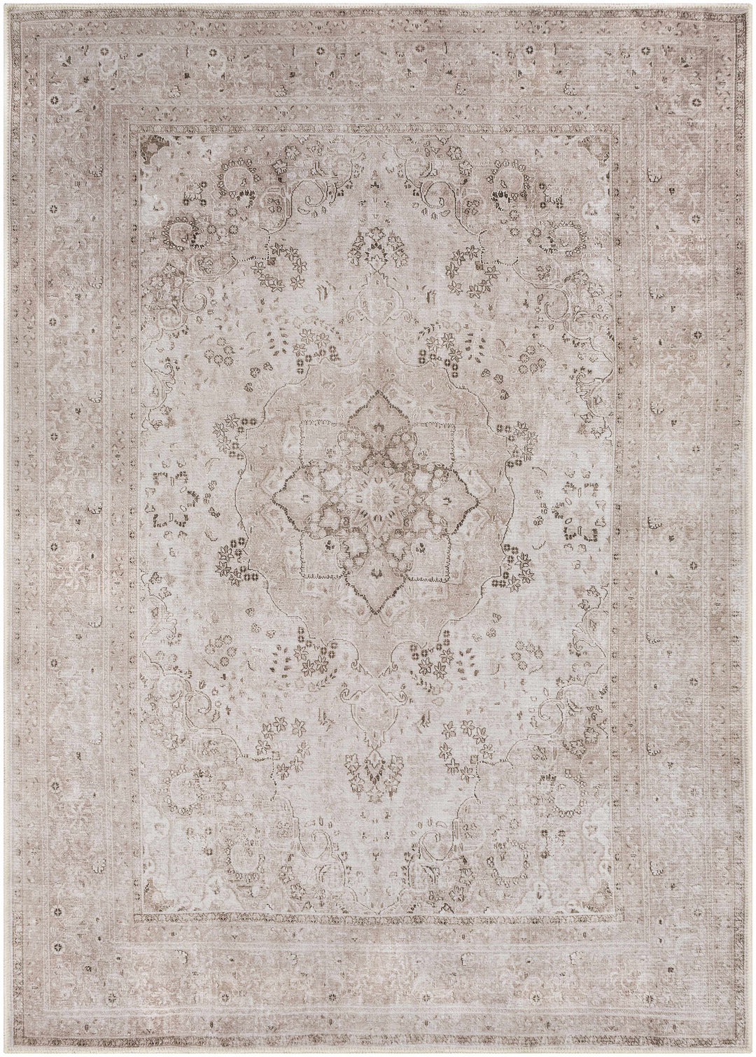 Bethany Vintage Flat Pile Washable Rug