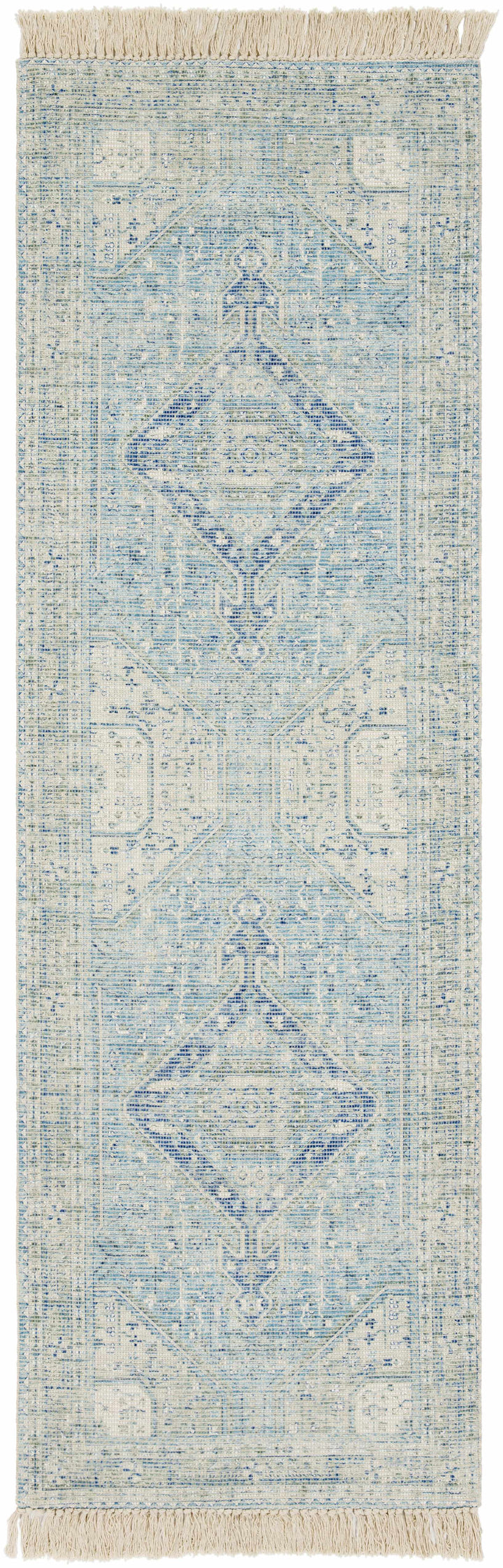 Byers Handmade Cotton-blend Aqua Rug