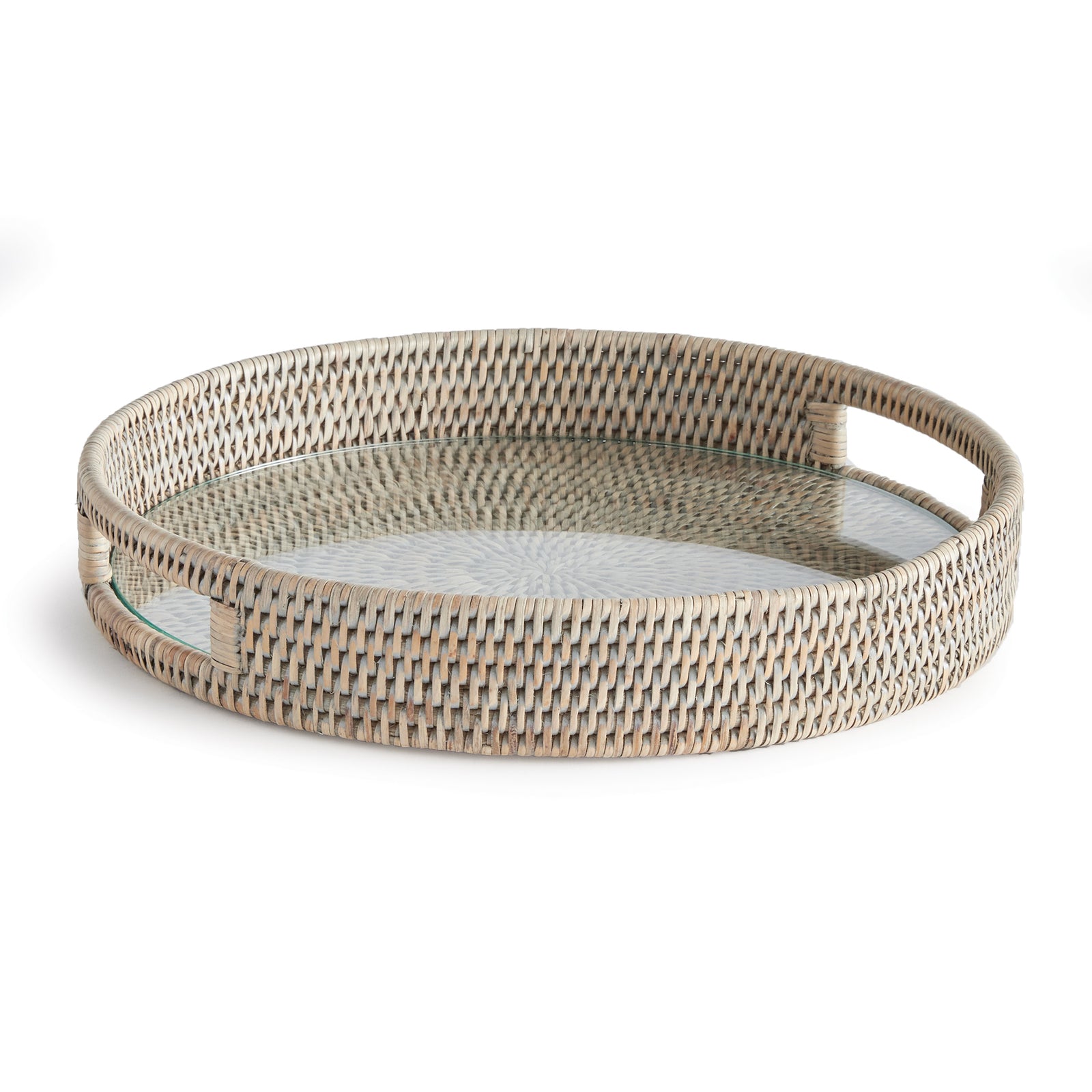 Burma Rattan Round Serving Tray