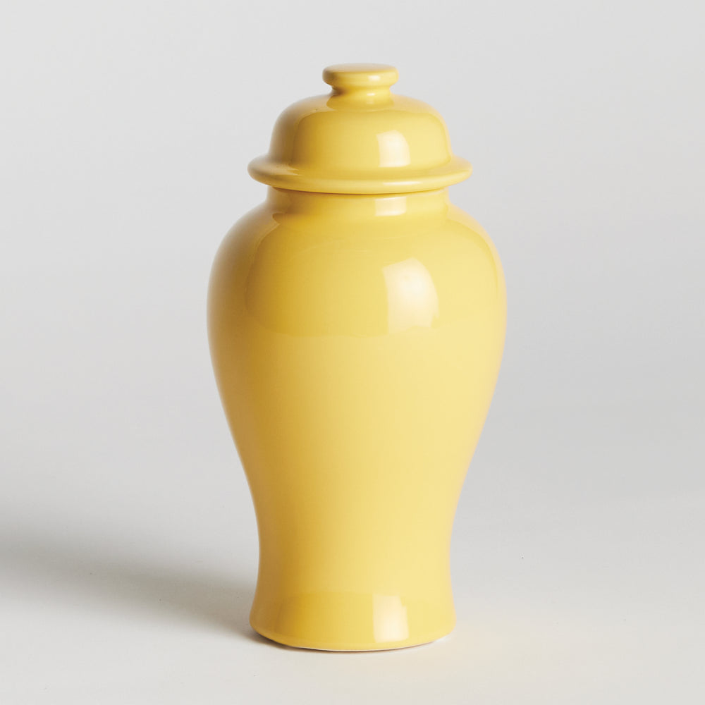 Koa Lidded Mini Ginger Jar Small, Yellow