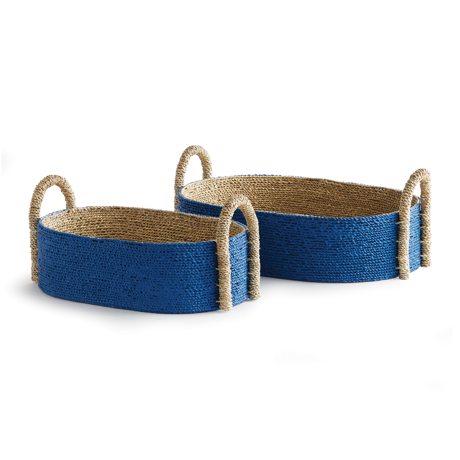 Tiana Seagrass Short Oval Baskets, Set Of 2