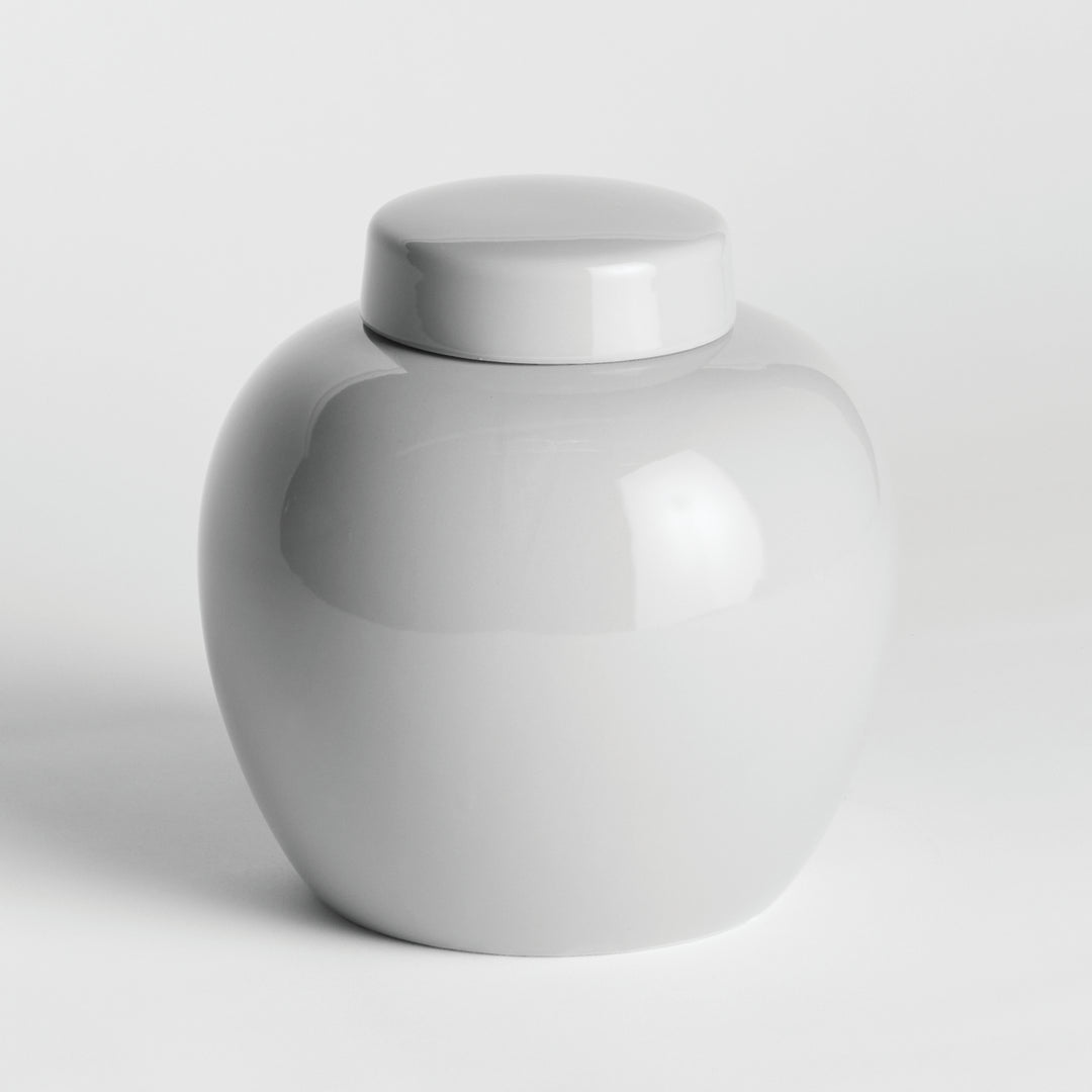 Koa Lidded Jar, White