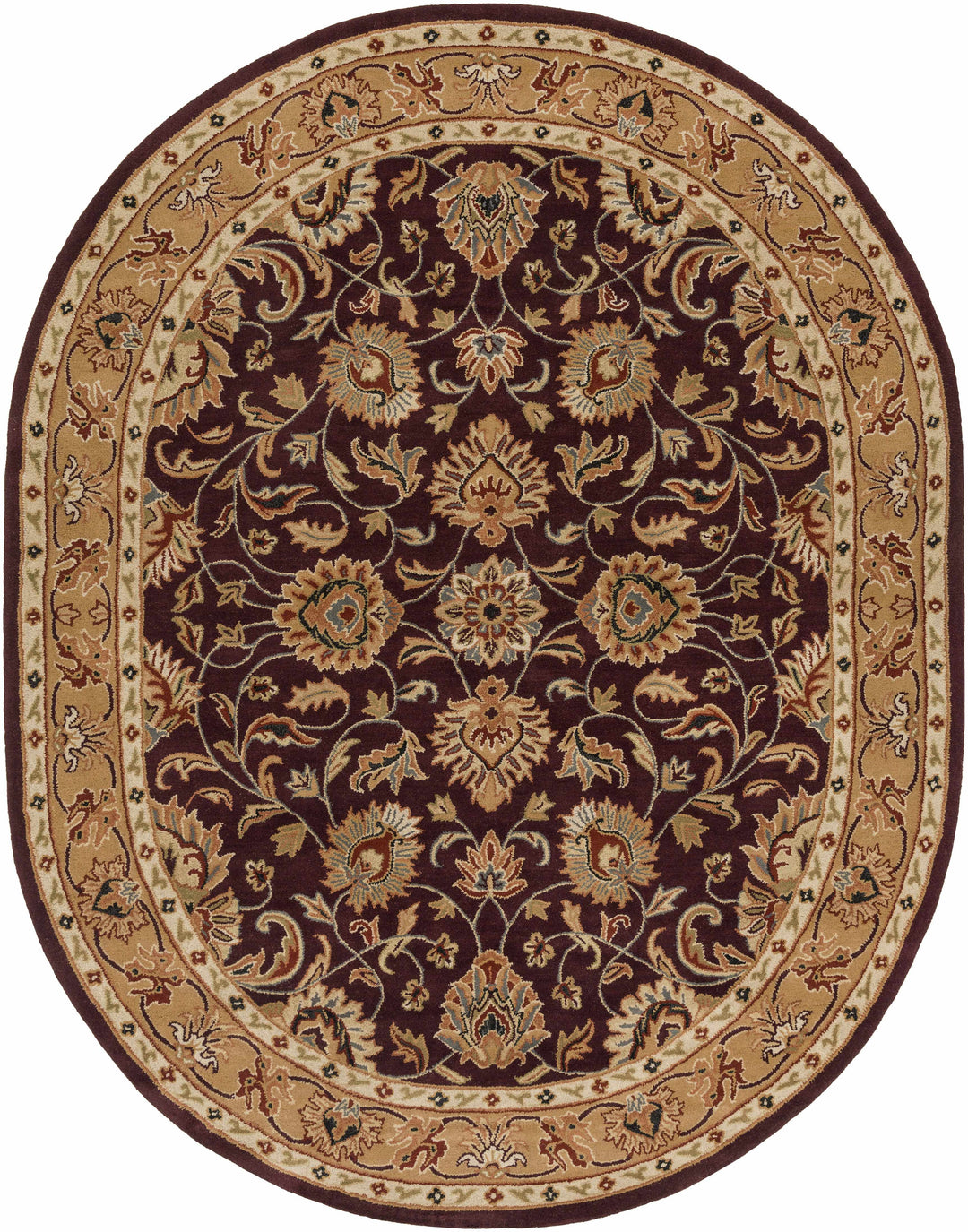 Cherryfield Burgundy 1024 Wool Area Rug