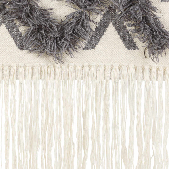 Chapelton Gray Geometric Textured Wall Hanging