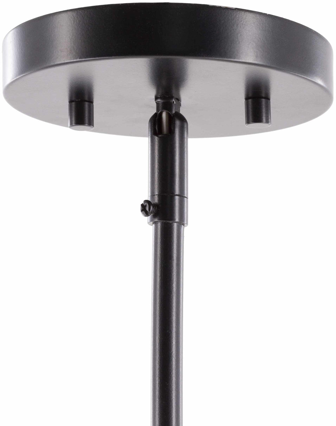 Close-up of a black metal ceiling light fixture on a white background

Collinswood Ceiling Light