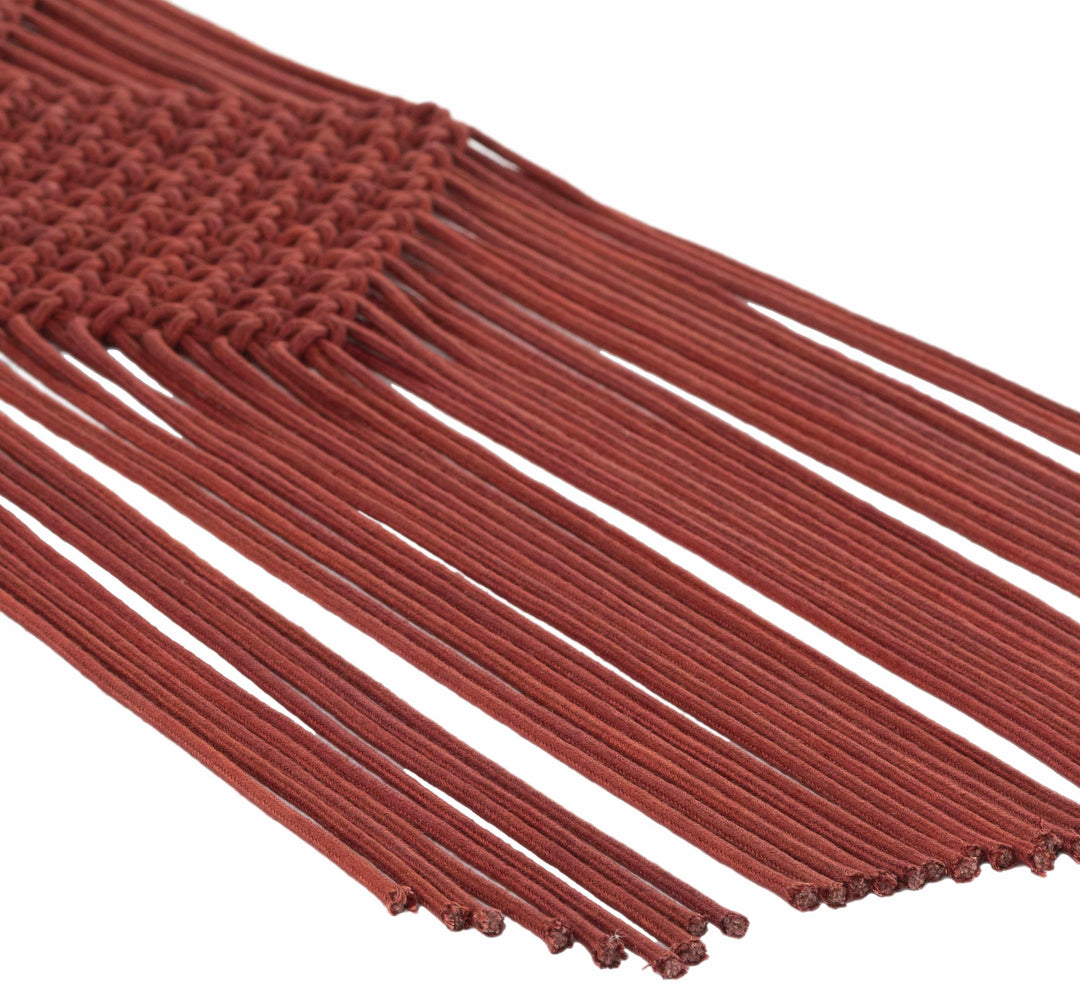 Columbio Rust Macramé Wall Hanging Decor