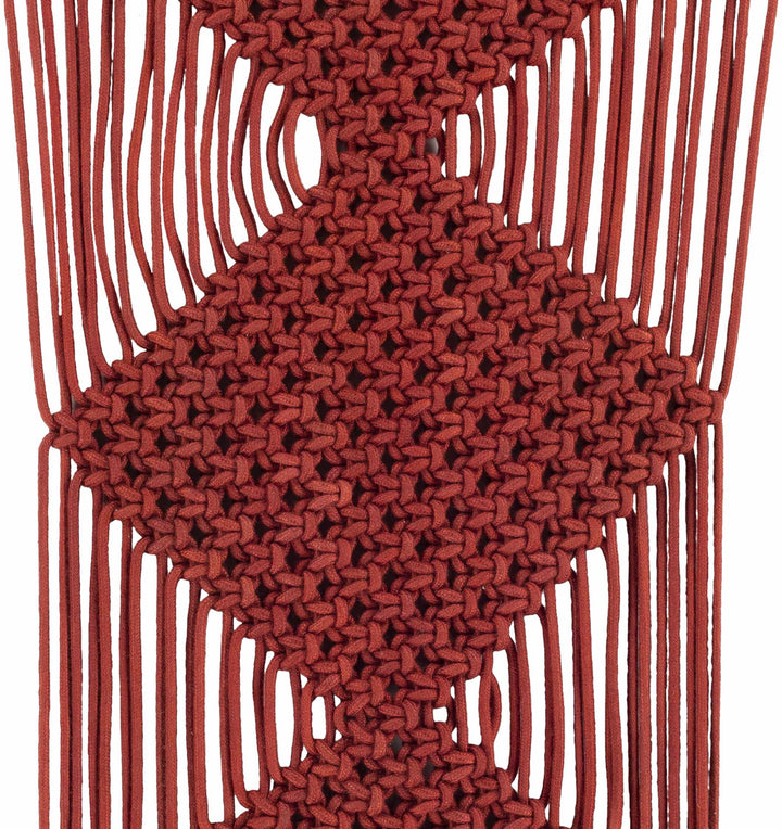 Columbio Rust Macramé Wall Hanging Decor