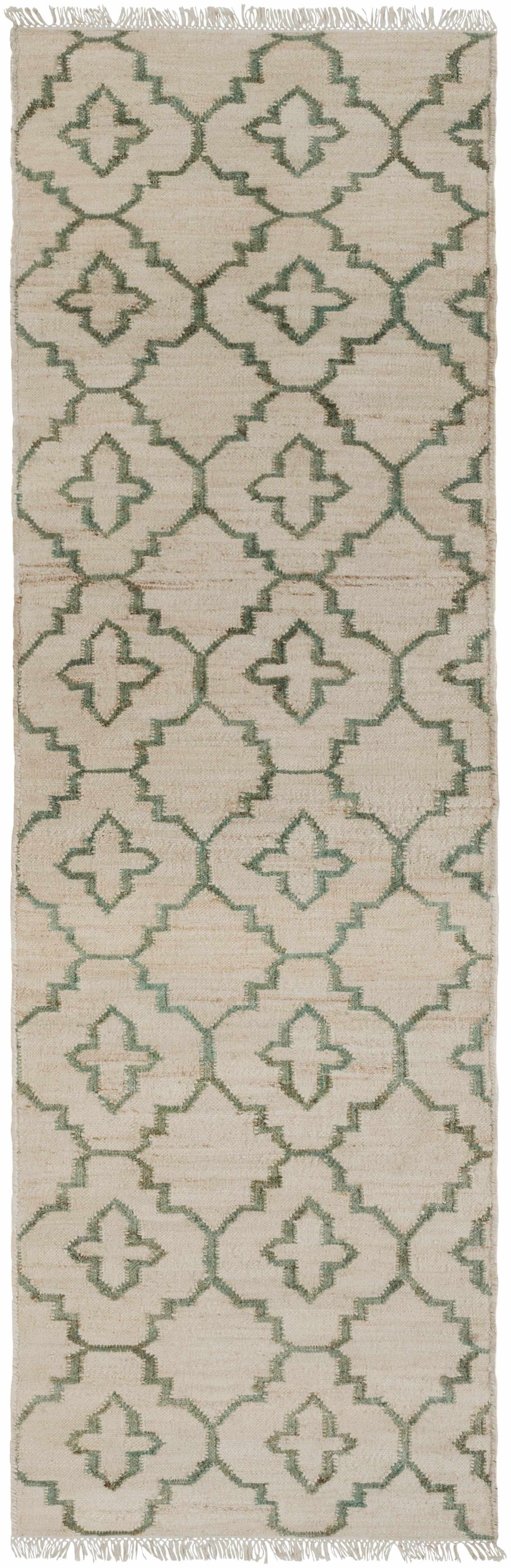 Coffeyville Handcrafted Fringed Jute Carpet - Clearance
