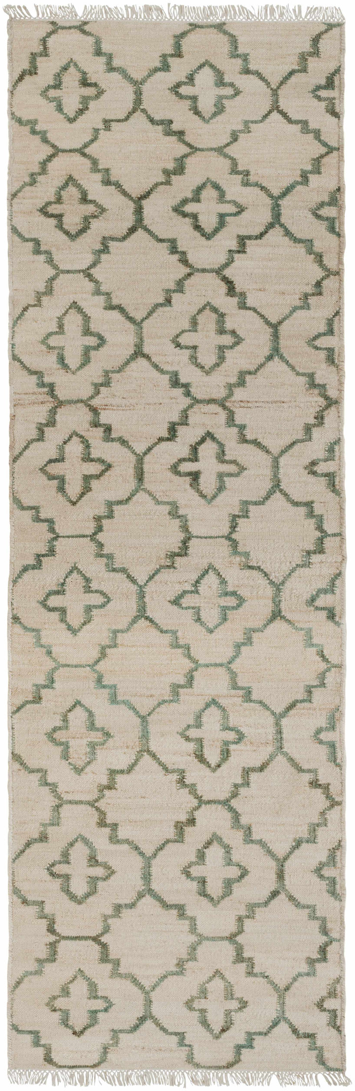 Coffeyville Handcrafted Fringed Jute Carpet - Clearance