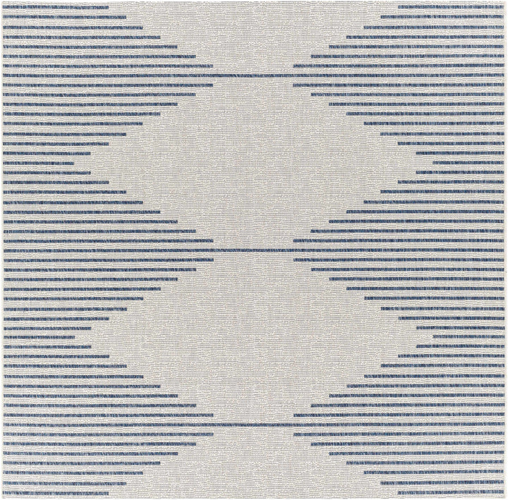 Stephan Blue & Cream Outdoor Rug