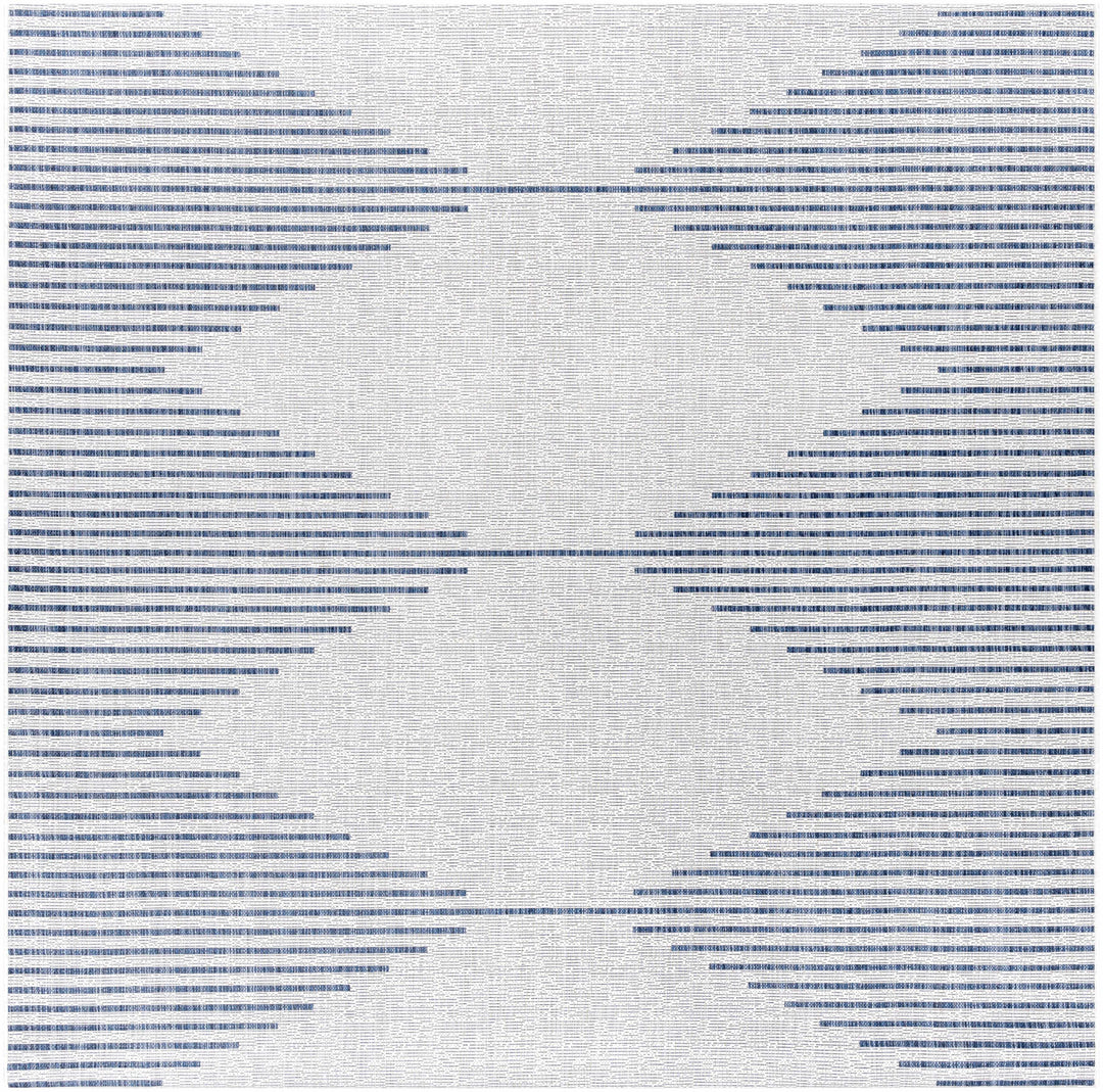 Stephan Blue & Cream Outdoor Rug