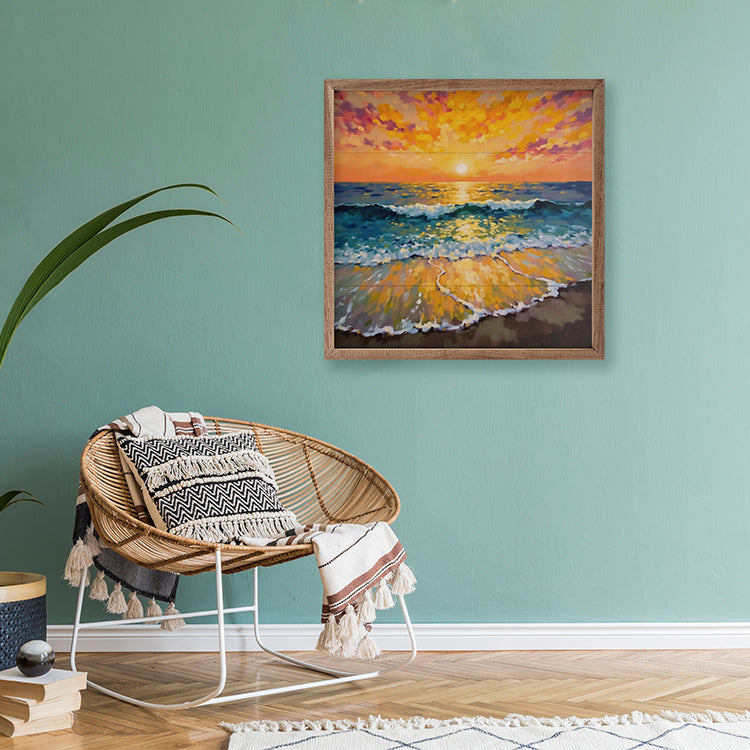 Bright Summer Sunset Ocean