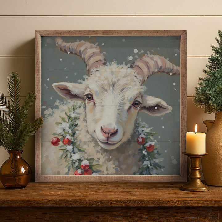 White Goat Berry Wreath