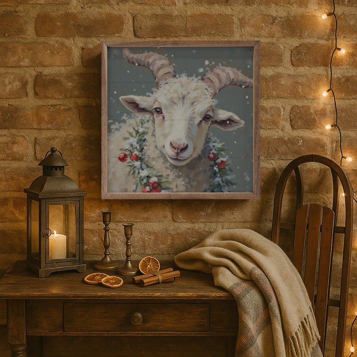 White Goat Berry Wreath