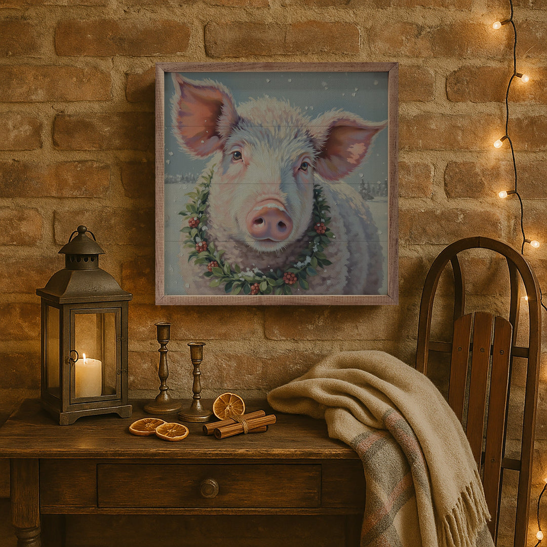 White Pig Berry Wreath
