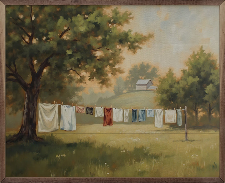 Drying Laundry On The Line