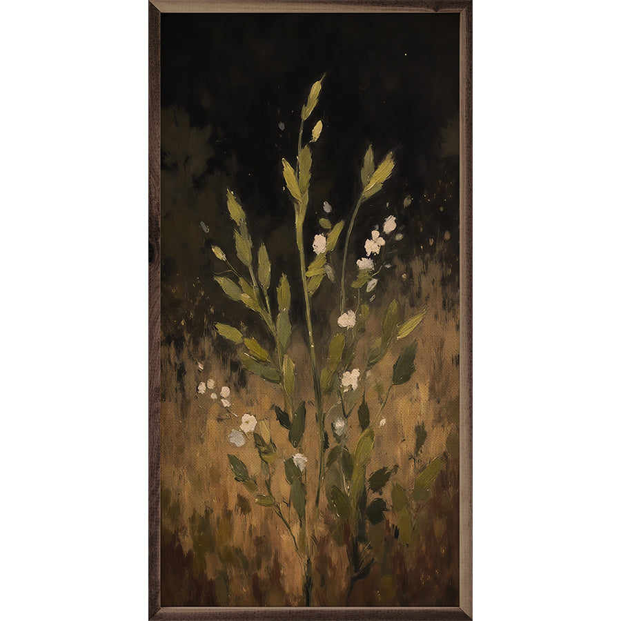 Field Grass With White Flower