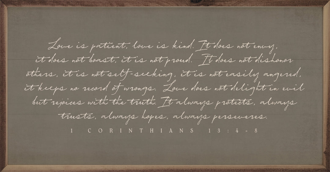 Love Is Patient Corinthians