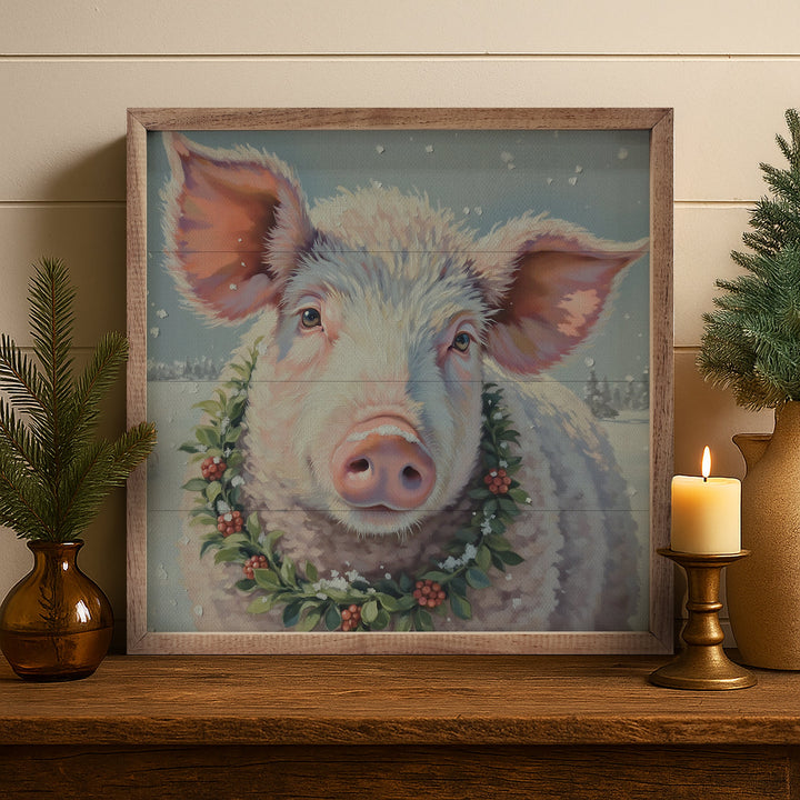 White Pig Berry Wreath