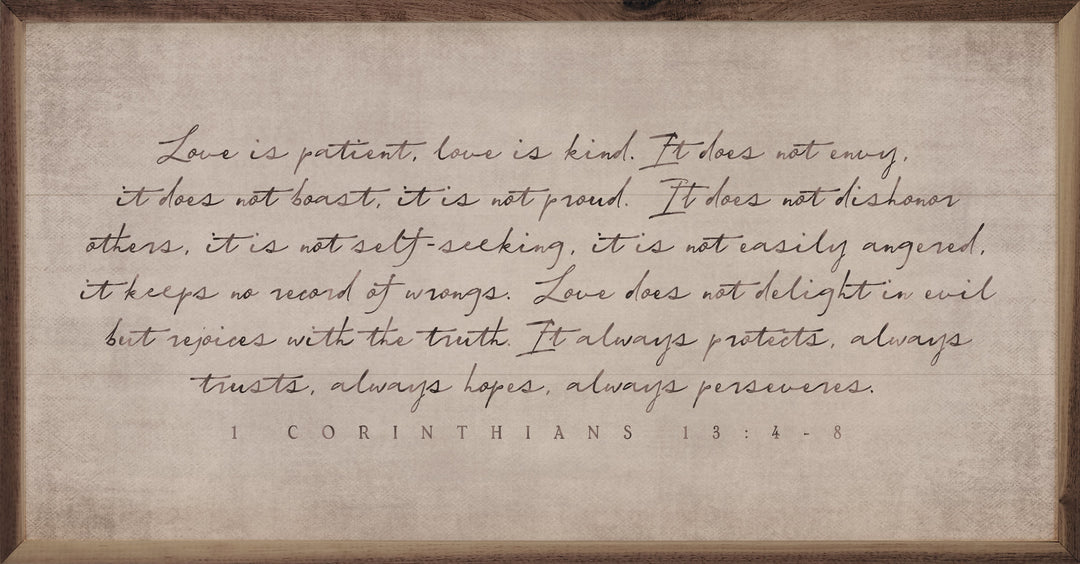 Love Is Patient Corinthians
