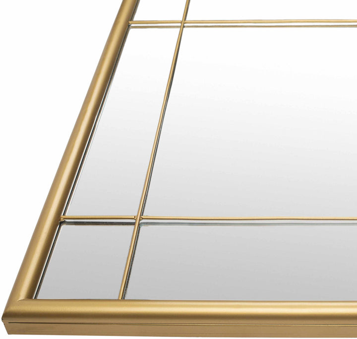Gold-framed mirror with grid pattern on a white background

Doyong Mirror