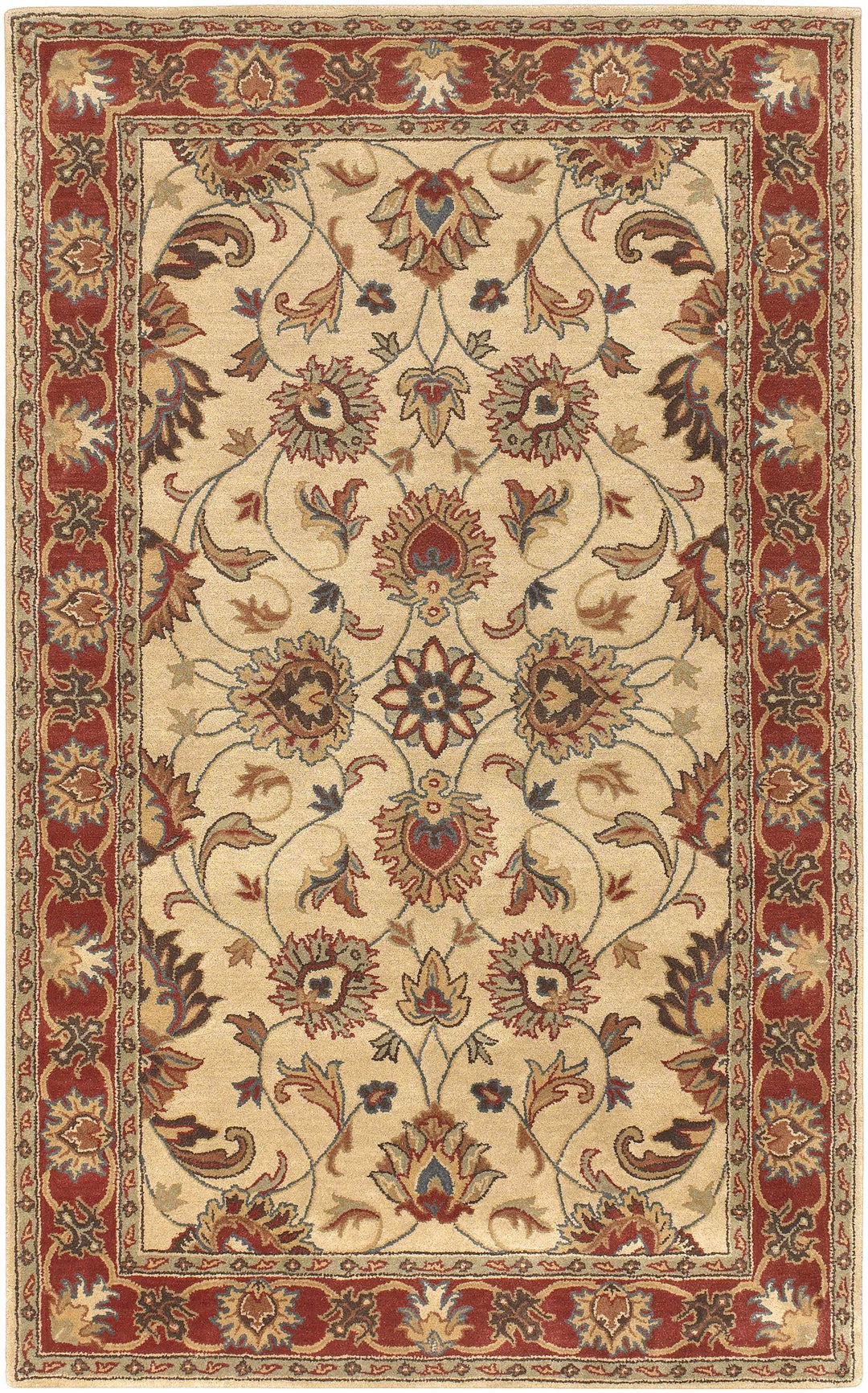 Cherryfield Hand Tufted Brown & Rust 1001 Wool Rug
