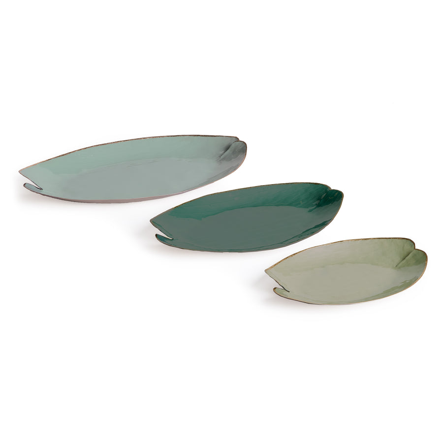 Camden Decorative Trays, Set Of 3, Green