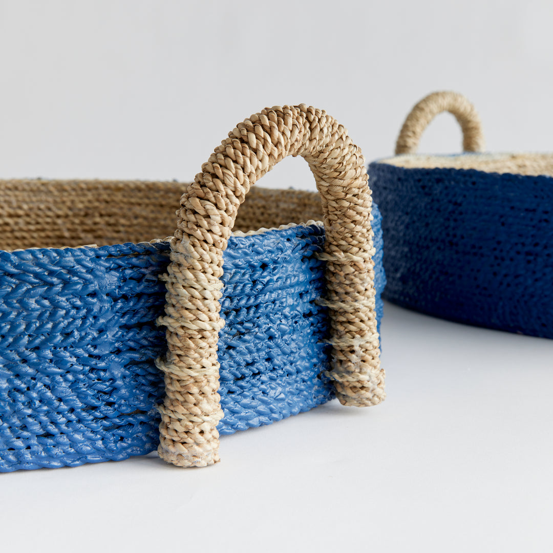 Tiana Seagrass Round Baskets, Set Of 2