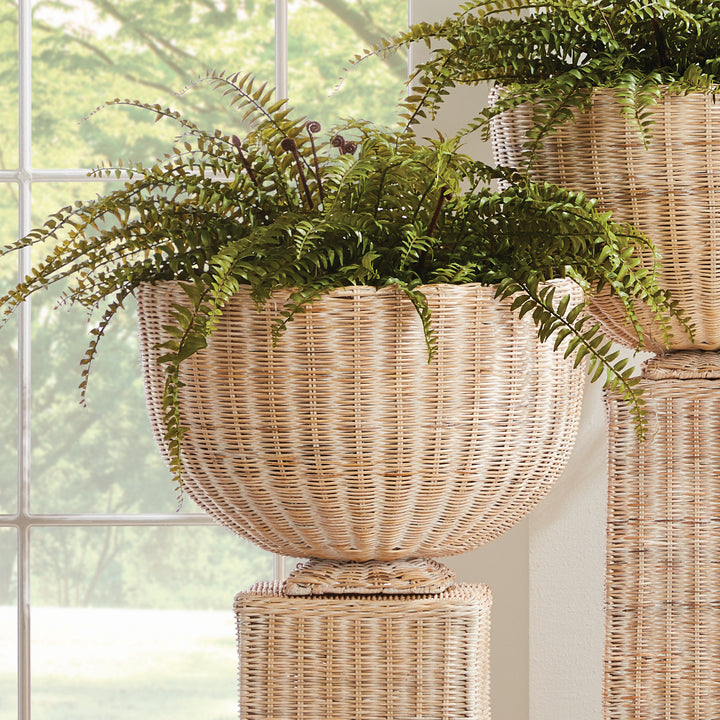 Charleston Rattan Footed Bowl