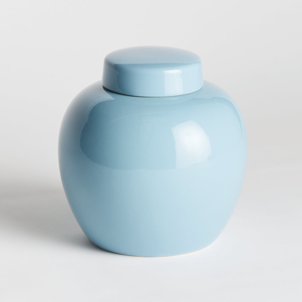 Koa Lidded Jar, Blue