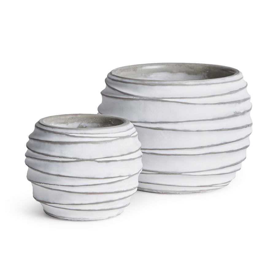 Kipha Pots, Set Of 2, White