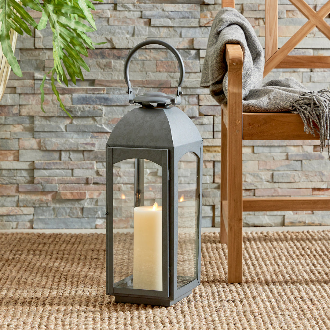 Antoinne Outdoor Lantern Large, Gray