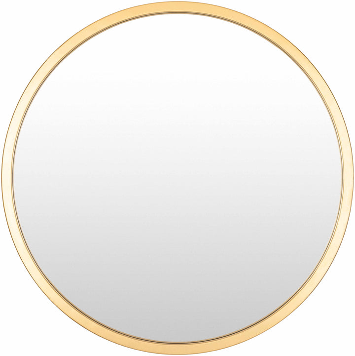 Guindarohan Gold Frame Round Mirror