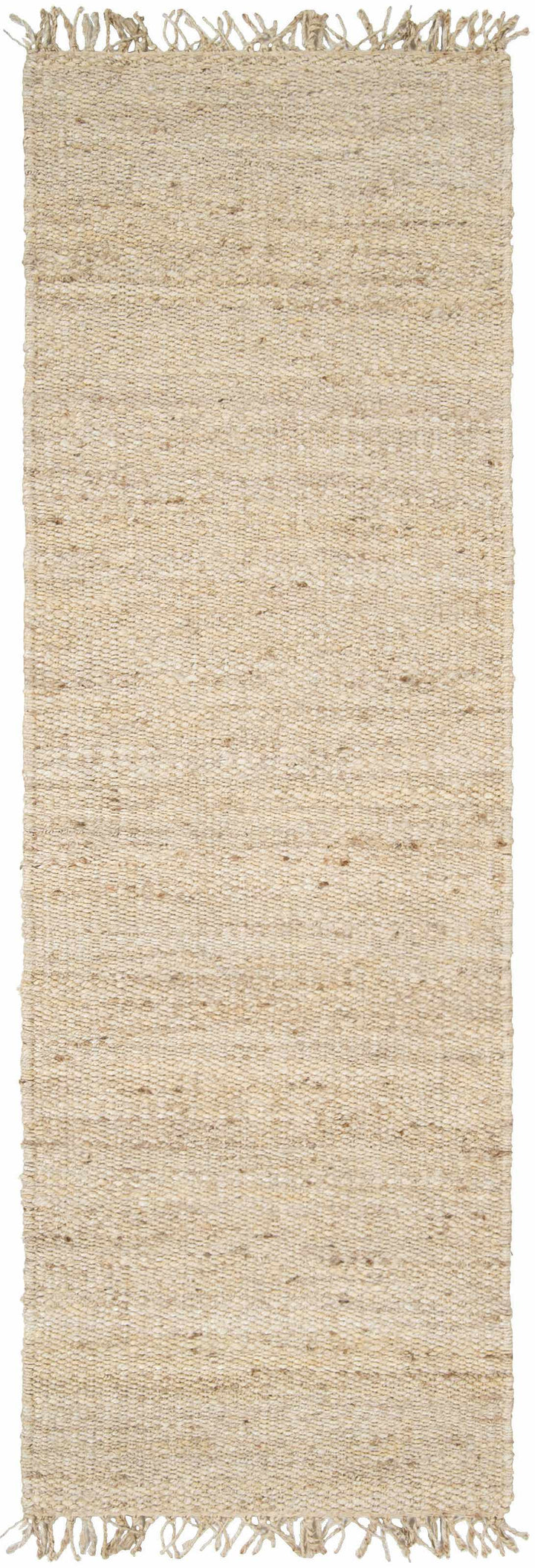Beige woven runner rug with tassels on a white background

Iantha Jute Rug