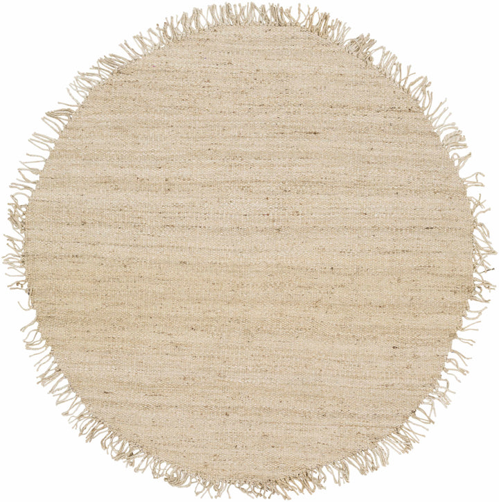 Round beige rug with fringes on a white background

Iantha Jute Rug