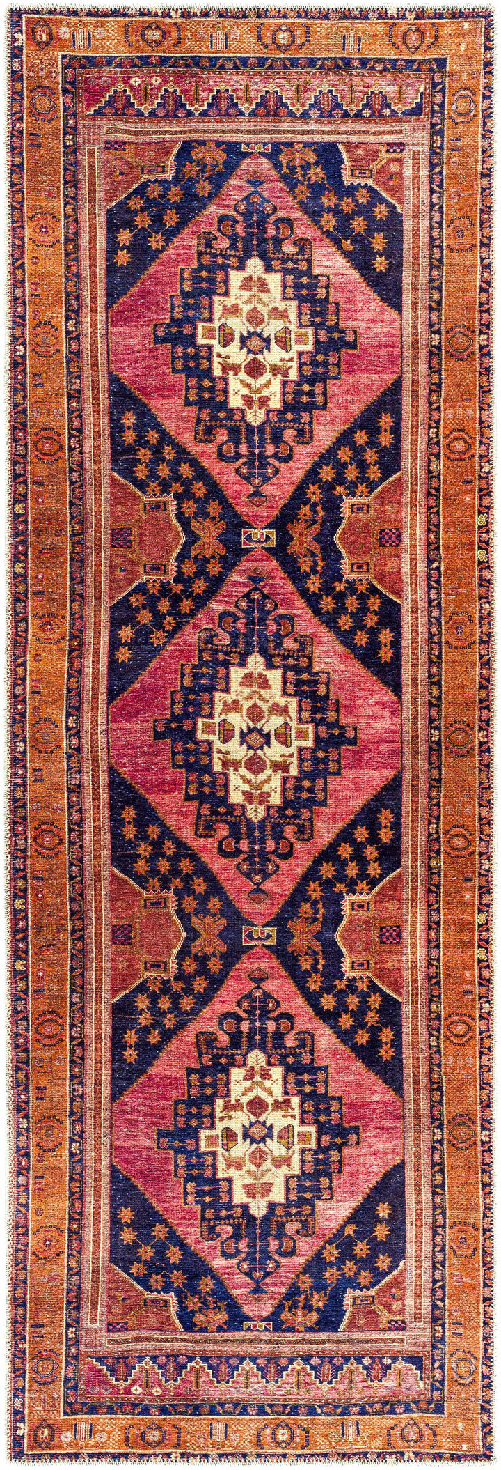 Malamote Vintage Flat Pile Washable Rug
