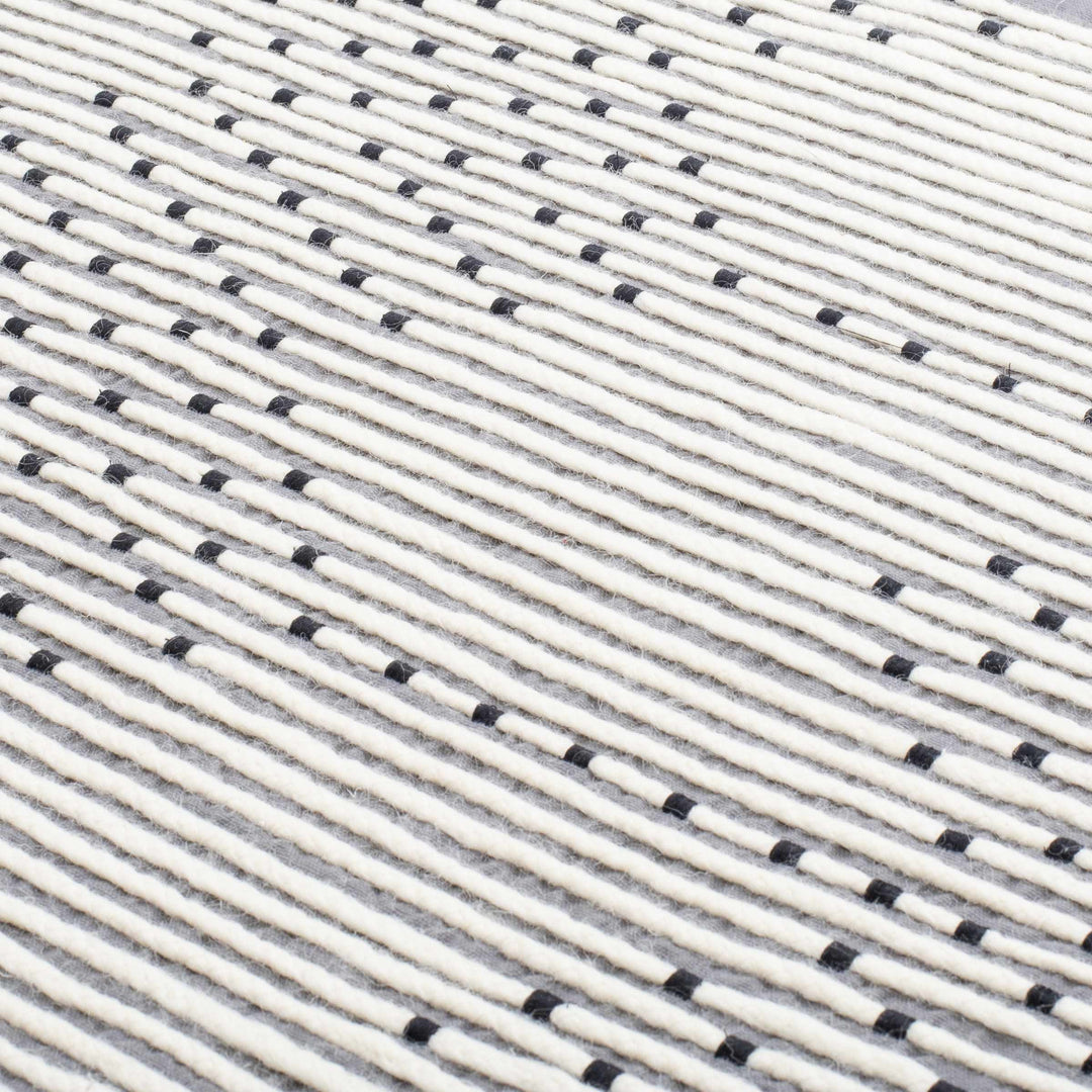 Mansura Gray and White Patterned Wall Hanging